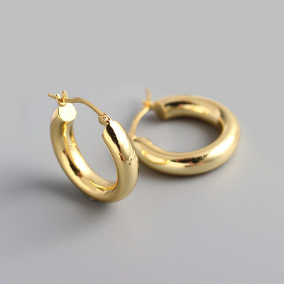 Rinhoo Jednoduché náušnice Vintage geometrické elipsovité ručne vyrobené náušnice Párty doplnky Šperky Darček pre ženy