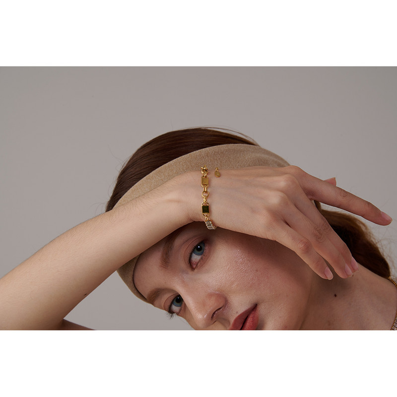 Luxusný Yhpup náhrdelník s kubickým zirkónom a kľúčnou kosťou, náramok z nehrdzavejúcej ocele 316L, sady šperkov pre ženy, vynikajúci darček.