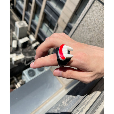 Nepravidelné zuby v tvare U, jahodové živicové prstene pre ženy, dievčatá, párty šperky, sladká osobnosť, trendy šperky HUANZHI 2022 NOVINKA