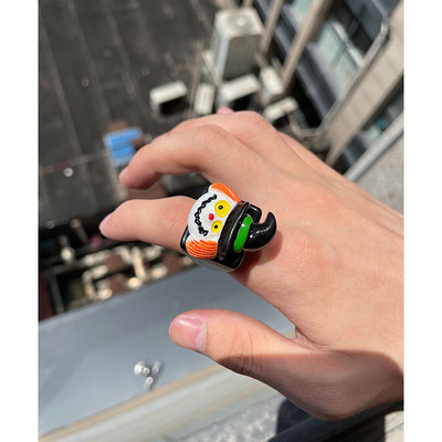 Nepravidelné zuby v tvare U, jahodové živicové prstene pre ženy, dievčatá, párty šperky, sladká osobnosť, trendy šperky HUANZHI 2022 NOVINKA