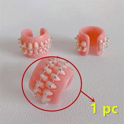 Nepravidelné zuby v tvare U, jahodové živicové prstene pre ženy, dievčatá, párty šperky, sladká osobnosť, trendy šperky HUANZHI 2022 NOVINKA