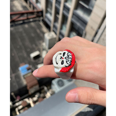 Nepravidelné zuby v tvare U, jahodové živicové prstene pre ženy, dievčatá, párty šperky, sladká osobnosť, trendy šperky HUANZHI 2022 NOVINKA