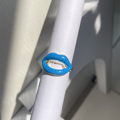 Nepravidelné zuby v tvare U, jahodové živicové prstene pre ženy, dievčatá, párty šperky, sladká osobnosť, trendy šperky HUANZHI 2022 NOVINKA