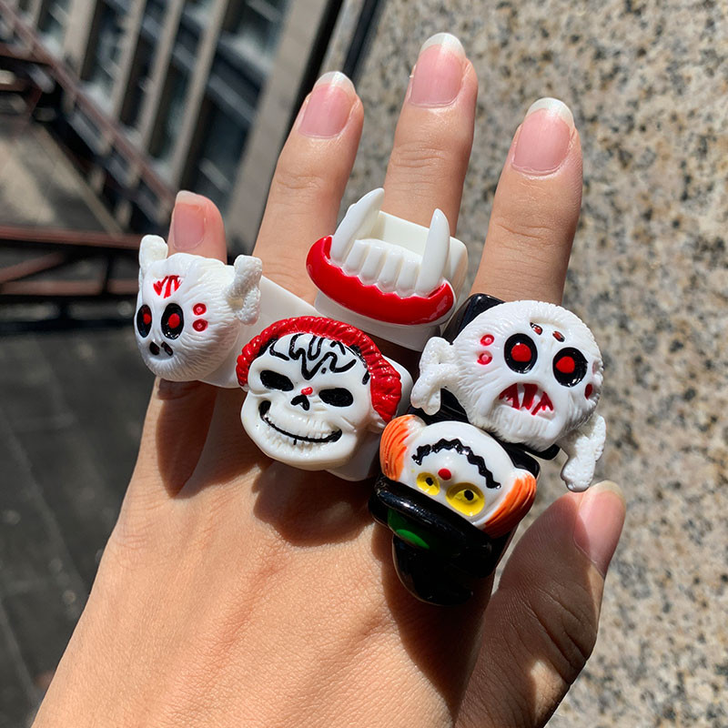 Nepravidelné zuby v tvare U, jahodové živicové prstene pre ženy, dievčatá, párty šperky, sladká osobnosť, trendy šperky HUANZHI 2022 NOVINKA