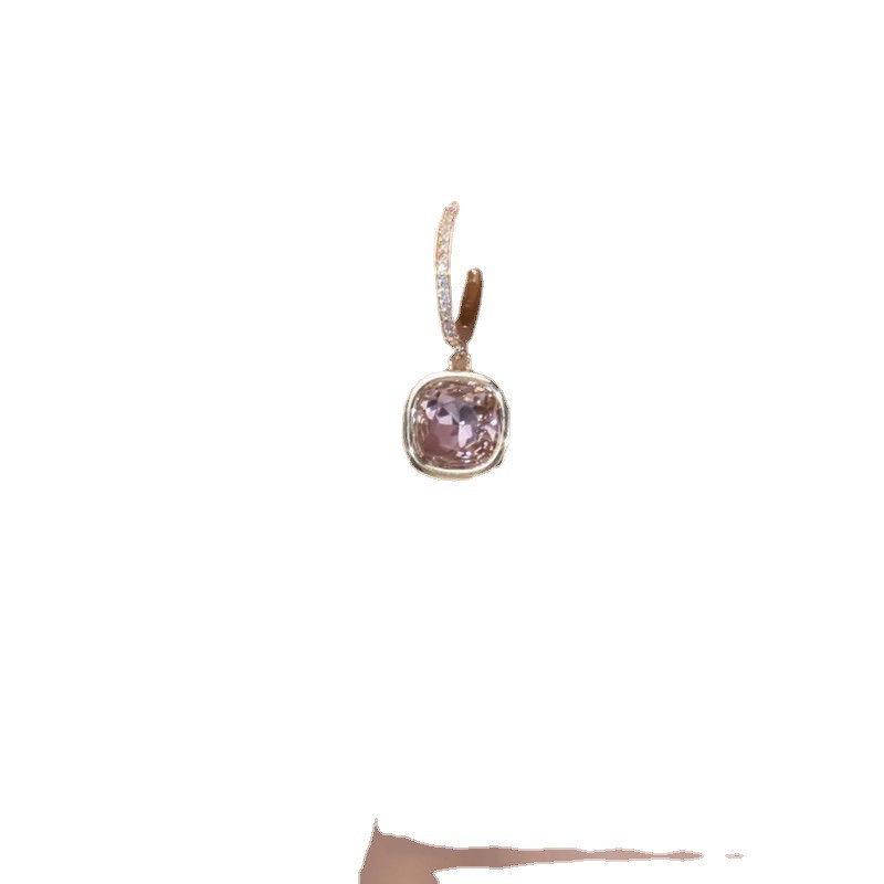 Cercei pătrați de cristal, eleganti și la modă, cercei Super Flash, cercei cadou de logodnă de lux ușoare