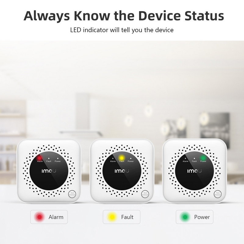 IMOU WF1G WIFI gázriasztó fali tartó, rendkívül érzékeny, stabil teljesítmény, alacsony hamis támogatás Imou Life alkalmazás