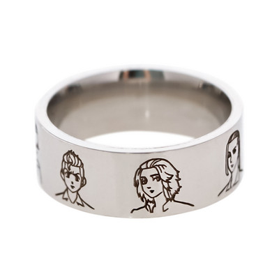 Tokyo Revengers Bijuterii Inele de cuplu pentru adolescenți Inel din oțel inoxidabil Anime Cosplay Femei Bărbați Accesorii pentru femei Cadouri de modă