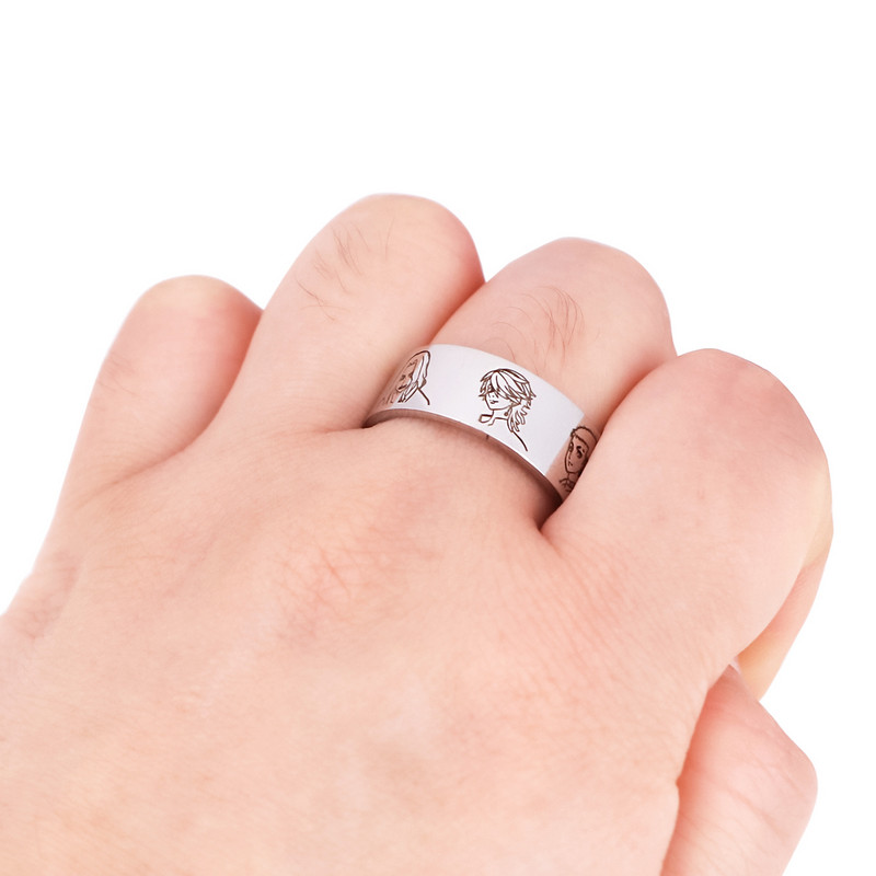 Tokyo Revengers Bijuterii Inele de cuplu pentru adolescenți Inel din oțel inoxidabil Anime Cosplay Femei Bărbați Accesorii pentru femei Cadouri de modă