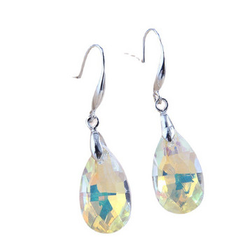 Луксозни обеци за жени Droplet Drop Earrings Цветни сини кристални висулки Дамски бижута Подарък за годишнина Аксесоари за бижута
