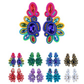 KPacTa Vintage Soutache Handmade Sales női fülbevalók Dangle Charms Kiegészítők Bohemian Soutache divatékszerek 2021 Új