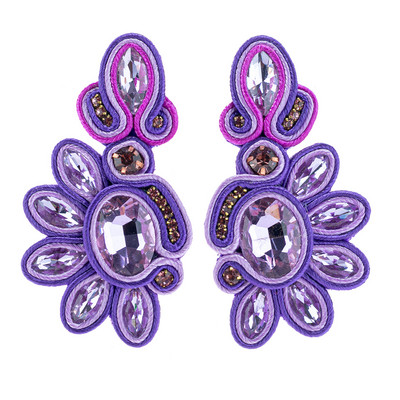KPacTa Vintage Soutache Handmade Sales női fülbevalók Dangle Charms Kiegészítők Bohemian Soutache divatékszerek 2021 Új