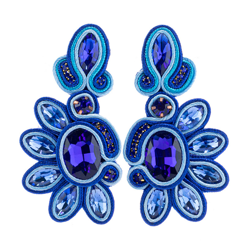 KPacTa Vintage Soutache Handmade Sales női fülbevalók Dangle Charms Kiegészítők Bohemian Soutache divatékszerek 2021 Új