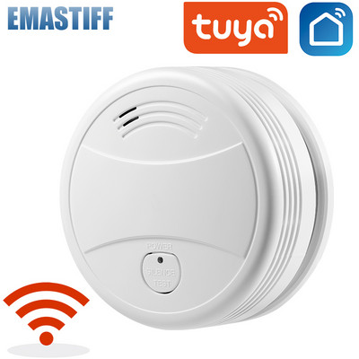 Tuya Smart WiFi IR Telecomandă Senzor de temperatură de mișcare pentru ușă Detectoare de fum de apă Detectoare de gaz Notificare aplicație WiFi Alarma de securitate pentru acasă