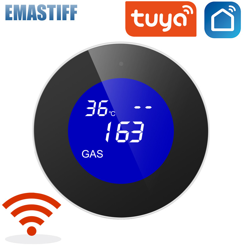 Tuya Smart WiFi IR Telecomandă Senzor de temperatură de mișcare pentru ușă Detectoare de fum de apă Detectoare de gaz Notificare aplicație WiFi Alarma de securitate pentru acasă