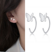 Modne Minimal Hoop Naušnice Srebrne Boje Metalne Male Huggie Tanke Hoops Naušnice Hrskavice Helix Tragus Piercing Naušnice Nakit