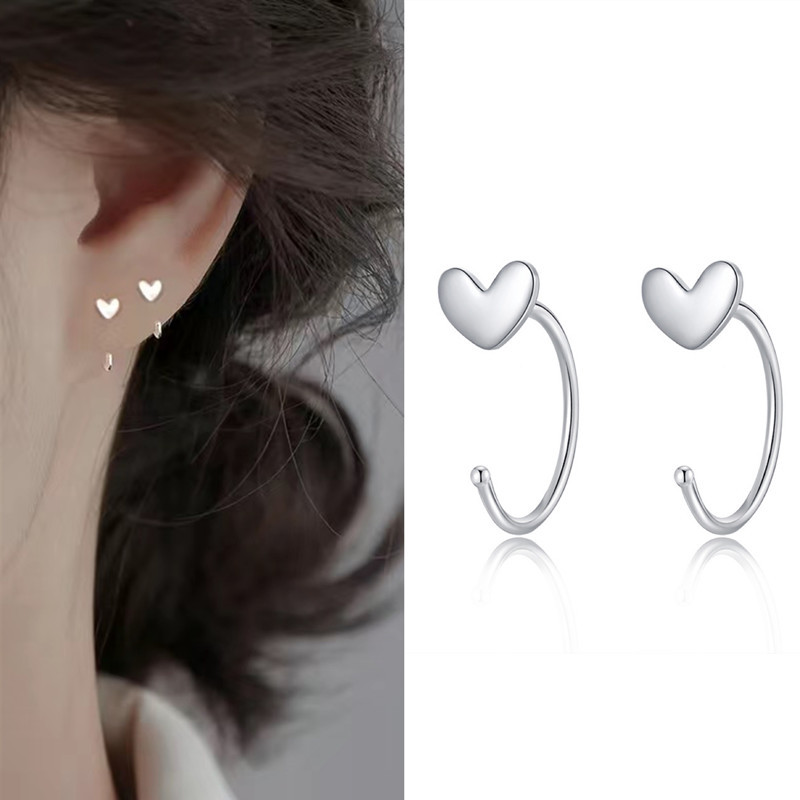 Modne Minimal Hoop Naušnice Srebrne Boje Metalne Male Huggie Tanke Hoops Naušnice Hrskavice Helix Tragus Piercing Naušnice Nakit