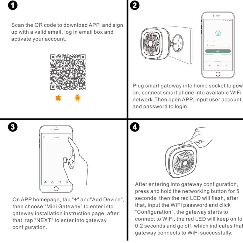 HEIMAN HA1.2 Zigbee ugunsdzēsības signalizācija bezvadu drošības mājas sistēma Viedā Wifi vārteja un dūmu detektora sensora saimniekdators DIY komplekts