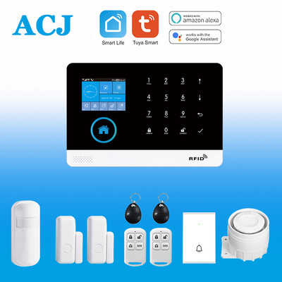 Noul sistem de alarmă inteligentă Wifi 2/3/4G gazdă PG103 Tuya Smart Life APP Control Senzor PIR Wireless Smart Home Security Suport Alexa