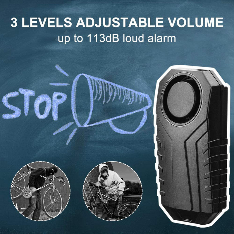 Veekindel jalgratas, mootorratas, elektrijalgratas, kaotsiminekuvastane juhtmevaba kaugjuhtimispuldi vibratsioonidetektori alarm