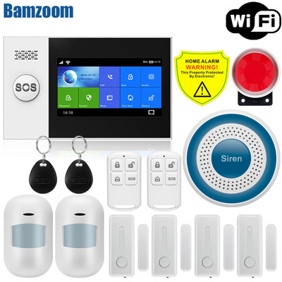 Tuya APP Πίνακας συναγερμού τηλεχειριστηρίου με δυνατότητα εναλλαγής 9 γλωσσών Ασύρματη οικιακή ασφάλεια Σύστημα συναγερμού WIFI GSM GPRS Αφόπλιση όπλισης κάρτας RFID