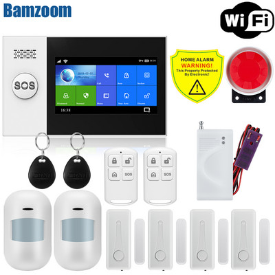 Tuya APP Πίνακας συναγερμού τηλεχειριστηρίου με δυνατότητα εναλλαγής 9 γλωσσών Ασύρματη οικιακή ασφάλεια Σύστημα συναγερμού WIFI GSM GPRS Αφόπλιση όπλισης κάρτας RFID