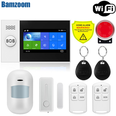 Tuya APP Πίνακας συναγερμού τηλεχειριστηρίου με δυνατότητα εναλλαγής 9 γλωσσών Ασύρματη οικιακή ασφάλεια Σύστημα συναγερμού WIFI GSM GPRS Αφόπλιση όπλισης κάρτας RFID