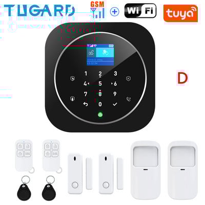 TUGARD G12+K10 alarmni sigurnosni sustav 433MHz GSM WiFi bežična RFID kartica kućna protuprovalna TFT LCD tipkovnica osjetljiva na dodir 11 jezika