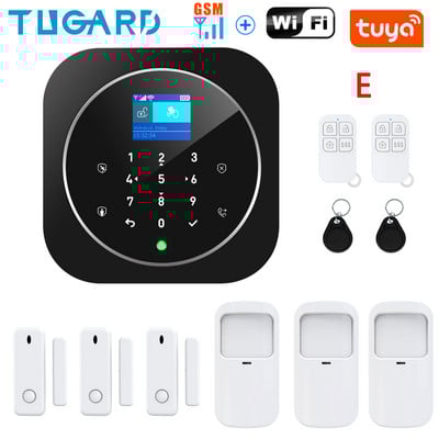 TUGARD G12+K10 alarmni sigurnosni sustav 433MHz GSM WiFi bežična RFID kartica kućna protuprovalna TFT LCD tipkovnica osjetljiva na dodir 11 jezika
