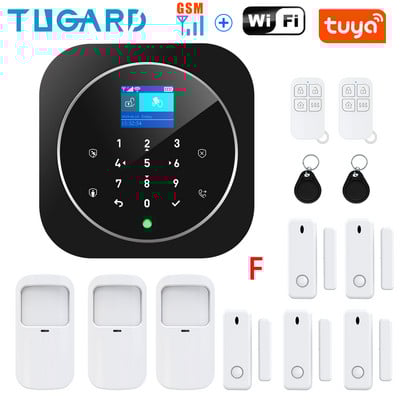 TUGARD G12+K10 alarmni sigurnosni sustav 433MHz GSM WiFi bežična RFID kartica kućna protuprovalna TFT LCD tipkovnica osjetljiva na dodir 11 jezika