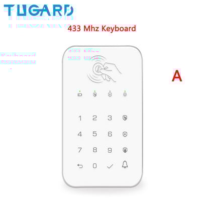 TUGARD G12+K10 alarmni sigurnosni sustav 433MHz GSM WiFi bežična RFID kartica kućna protuprovalna TFT LCD tipkovnica osjetljiva na dodir 11 jezika