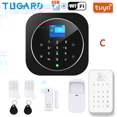 TUGARD G12+K10 alarmni sigurnosni sustav 433MHz GSM WiFi bežična RFID kartica kućna protuprovalna TFT LCD tipkovnica osjetljiva na dodir 11 jezika