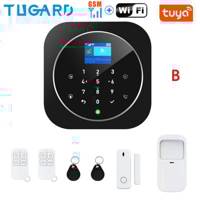 TUGARD G12+K10 alarmni sigurnosni sustav 433MHz GSM WiFi bežična RFID kartica kućna protuprovalna TFT LCD tipkovnica osjetljiva na dodir 11 jezika