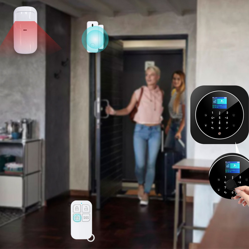 TUGARD G12+K10 alarmni sigurnosni sustav 433MHz GSM WiFi bežična RFID kartica kućna protuprovalna TFT LCD tipkovnica osjetljiva na dodir 11 jezika