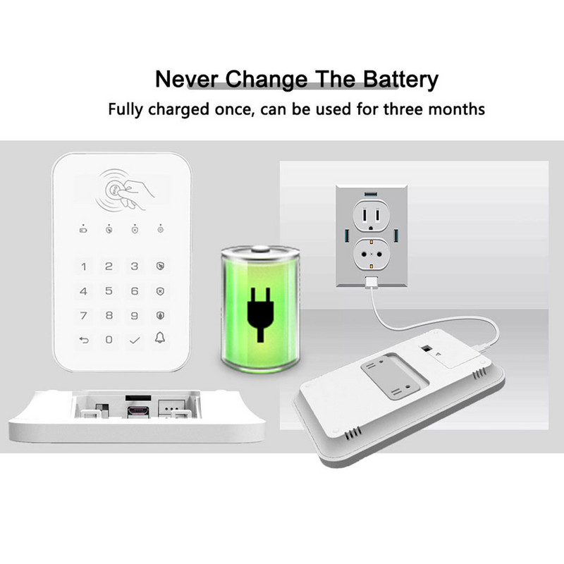 TUGARD G12+K10 alarmni sigurnosni sustav 433MHz GSM WiFi bežična RFID kartica kućna protuprovalna TFT LCD tipkovnica osjetljiva na dodir 11 jezika