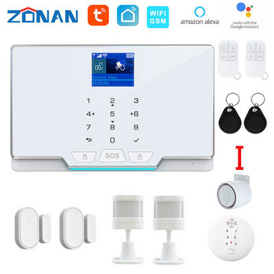 ZONAN G20 TUYA SIM GSM sigurnosni alarmni sustav Kućni pametni alarmni setovi Bežični detektor pokreta Senzor za vrata WIFI APLIKACIJA Daljinski upravljač