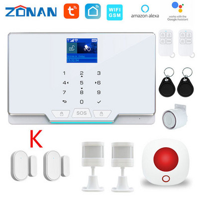 ZONAN G20 TUYA SIM GSM sigurnosni alarmni sustav Kućni pametni alarmni setovi Bežični detektor pokreta Senzor za vrata WIFI APLIKACIJA Daljinski upravljač