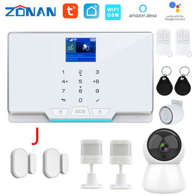 ZONAN G20 TUYA SIM GSM sigurnosni alarmni sustav Kućni pametni alarmni setovi Bežični detektor pokreta Senzor za vrata WIFI APLIKACIJA Daljinski upravljač