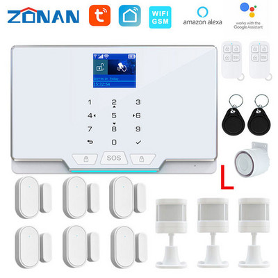 ZONAN G20 TUYA SIM GSM sigurnosni alarmni sustav Kućni pametni alarmni setovi Bežični detektor pokreta Senzor za vrata WIFI APLIKACIJA Daljinski upravljač