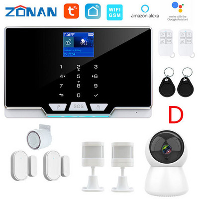 ZONAN G20 TUYA SIM GSM sigurnosni alarmni sustav Kućni pametni alarmni setovi Bežični detektor pokreta Senzor za vrata WIFI APLIKACIJA Daljinski upravljač