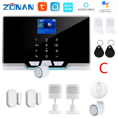 ZONAN G20 TUYA SIM GSM sigurnosni alarmni sustav Kućni pametni alarmni setovi Bežični detektor pokreta Senzor za vrata WIFI APLIKACIJA Daljinski upravljač
