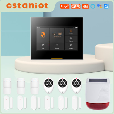 Безжична 4G домашна алармена система Ostaniot 433MHz Smart WiFi аларма против крадци с поддръжка на слънчева сирена Tuya 200 аксесоара