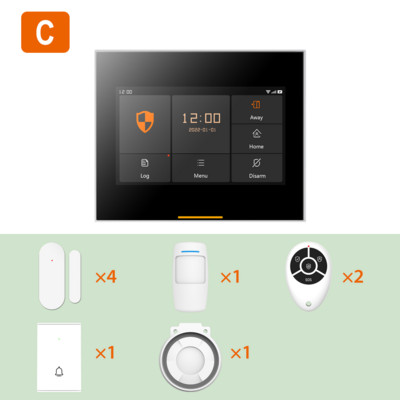 Ostaniot bežični 4G kućni sigurnosni alarmni sustav 433MHz pametni WiFi protuprovalni alarm s podrškom za solarnu sirenu Tuya 200 dodataka