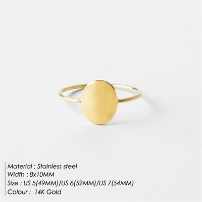 JUJIE 316L valoviti prsten od nehrđajućeg čelika za žene Darovi Minimalistički nježne zrake teksture Kružno prstenje Nakit Veleprodaja/Dropshipping