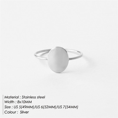 JUJIE 316L valoviti prsten od nehrđajućeg čelika za žene Darovi Minimalistički nježne zrake teksture Kružno prstenje Nakit Veleprodaja/Dropshipping