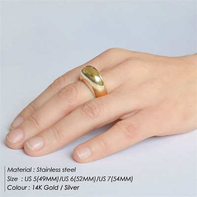 JUJIE 316L valoviti prsten od nehrđajućeg čelika za žene Darovi Minimalistički nježne zrake teksture Kružno prstenje Nakit Veleprodaja/Dropshipping