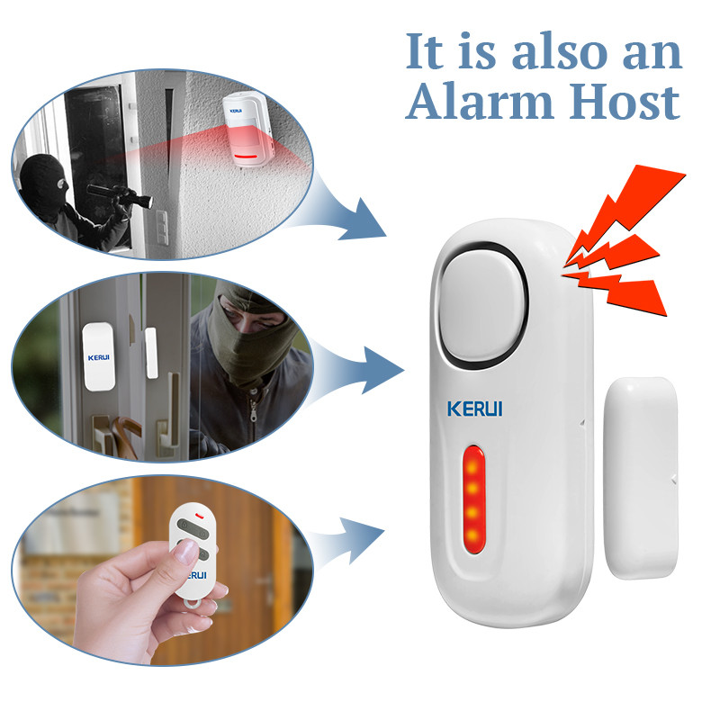 KERUI D2 Alarm senzora vrata i prozora PIR magnetski bežični alarmni sustav Sigurnost s daljinskim upravljačem Alarmni sustav