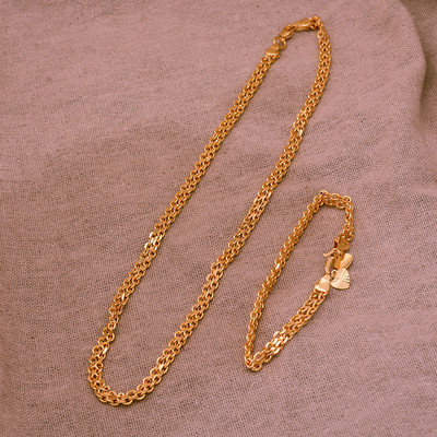 24k Dubai arany színű ékszerkészletek nőknek luxus nyaklánc fülbevaló menyasszonyi afrikai esküvői dísz Feleség ajándék ékszer készlet