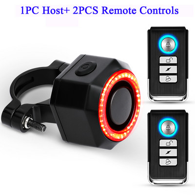 Συναγερμός διαρρηκτικού ποδηλάτου Sectyme Πίσω φως αδιάβροχο έξυπνο ποδήλατο με ανίχνευση φρένων Πίσω φως USB τηλεχειριστηρίου φόρτισης λάμπα ποδηλάτου