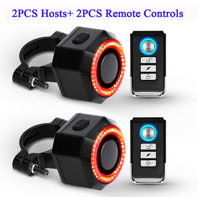 Συναγερμός διαρρηκτικού ποδηλάτου Sectyme Πίσω φως αδιάβροχο έξυπνο ποδήλατο με ανίχνευση φρένων Πίσω φως USB τηλεχειριστηρίου φόρτισης λάμπα ποδηλάτου