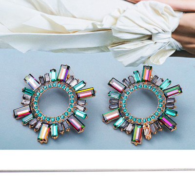 Novi trend Rhinestone Cvjetne naušnice Naušnice za žene Vjenčani dodaci za večeru Modni nakit Vruća rasprodaja